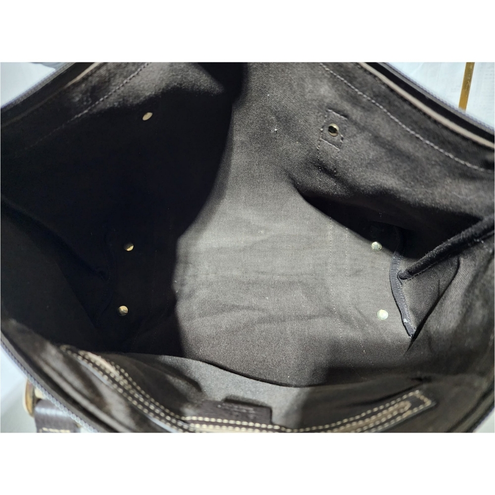 GUCCI Crystal Monogram Medium Abbey Tote Brown - Picture 12 of 12